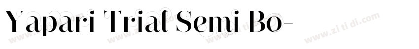Yapari Trial Semi Bo字体转换